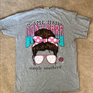 Simply Southern “game Hair hair don’t care volleyball Tshirt